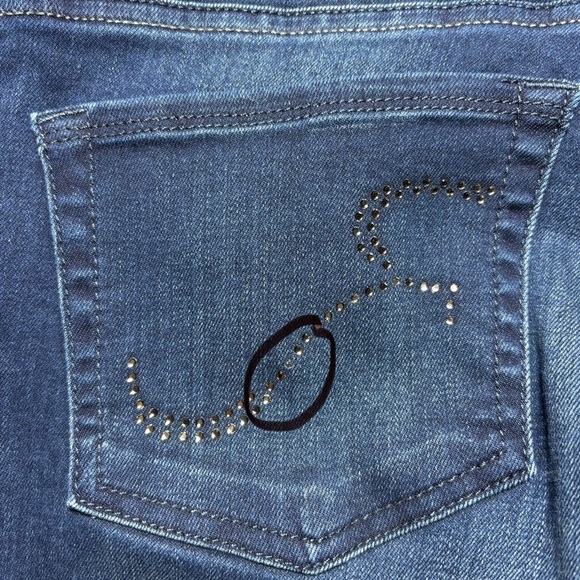 Rock and Republic Jeans Womens 10 Berlin Dark Wash Mid Rise Rhinestones Bling - Picture 7 of 7